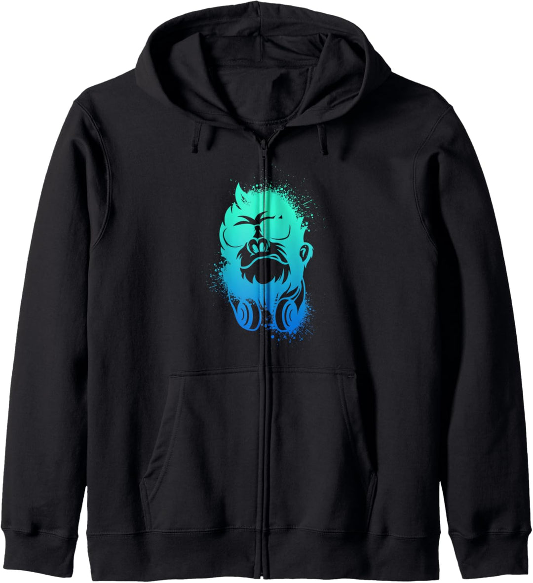 Affe Monkey mit DJ Kopfhörer und Sonnenbrille Geschenk Kapuzenjacke