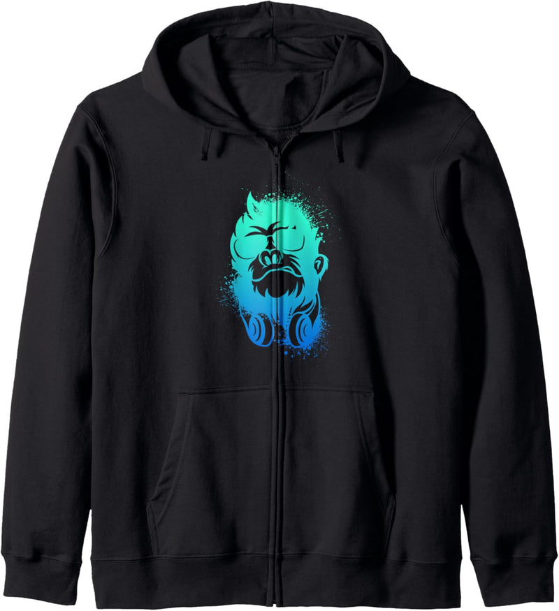Affe Monkey mit DJ Kopfhörer und Sonnenbrille Geschenk Kapuzenjacke