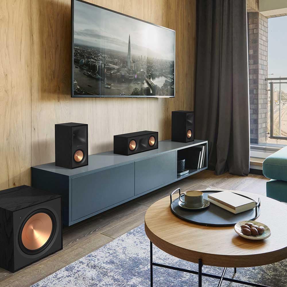 Klipsch R-50C Black (Einheit) - Zentrallautsprecher Schwarz für Heimkino - 100 W/400 W - 8 Ohm
