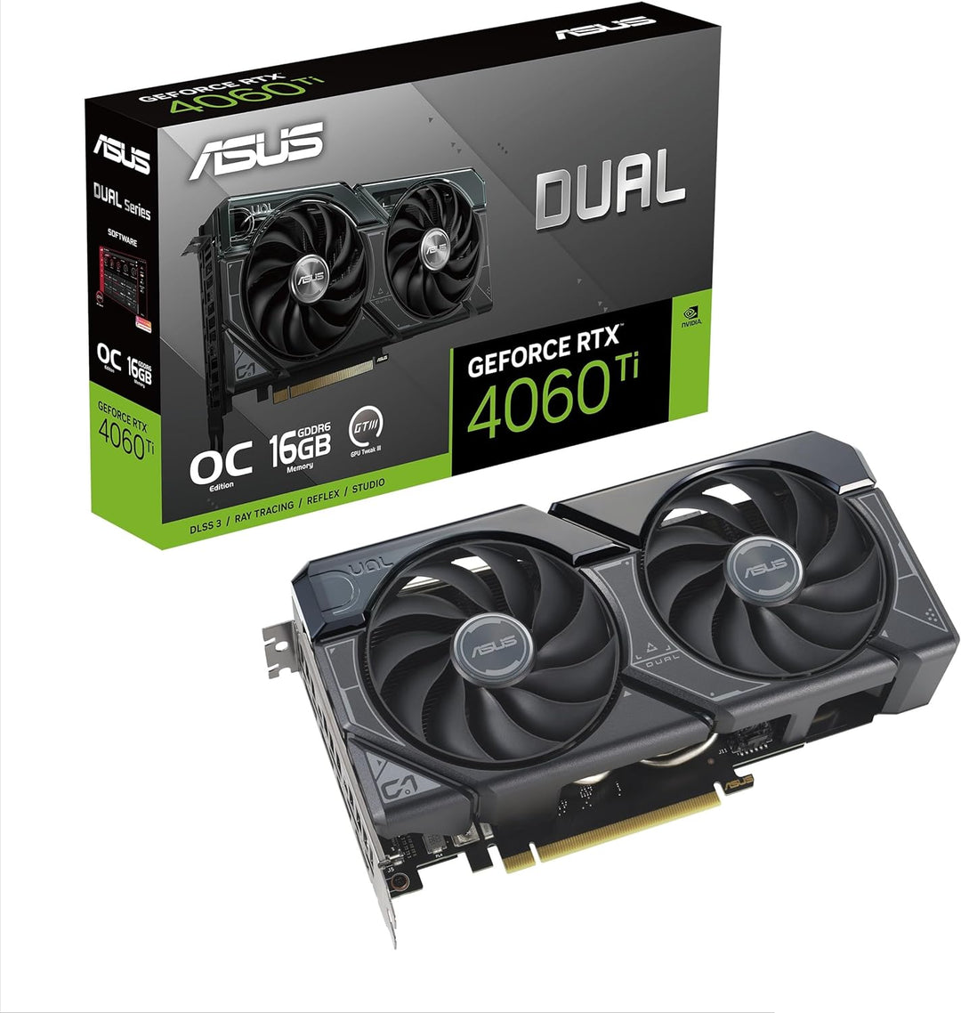 ASUS Dual GeForce RTX 4060 Ti OC Edition 16GB GDDR6 Gaming Grafikkarte (Nvidia RTX4060 Ti DLSS 3, PC
