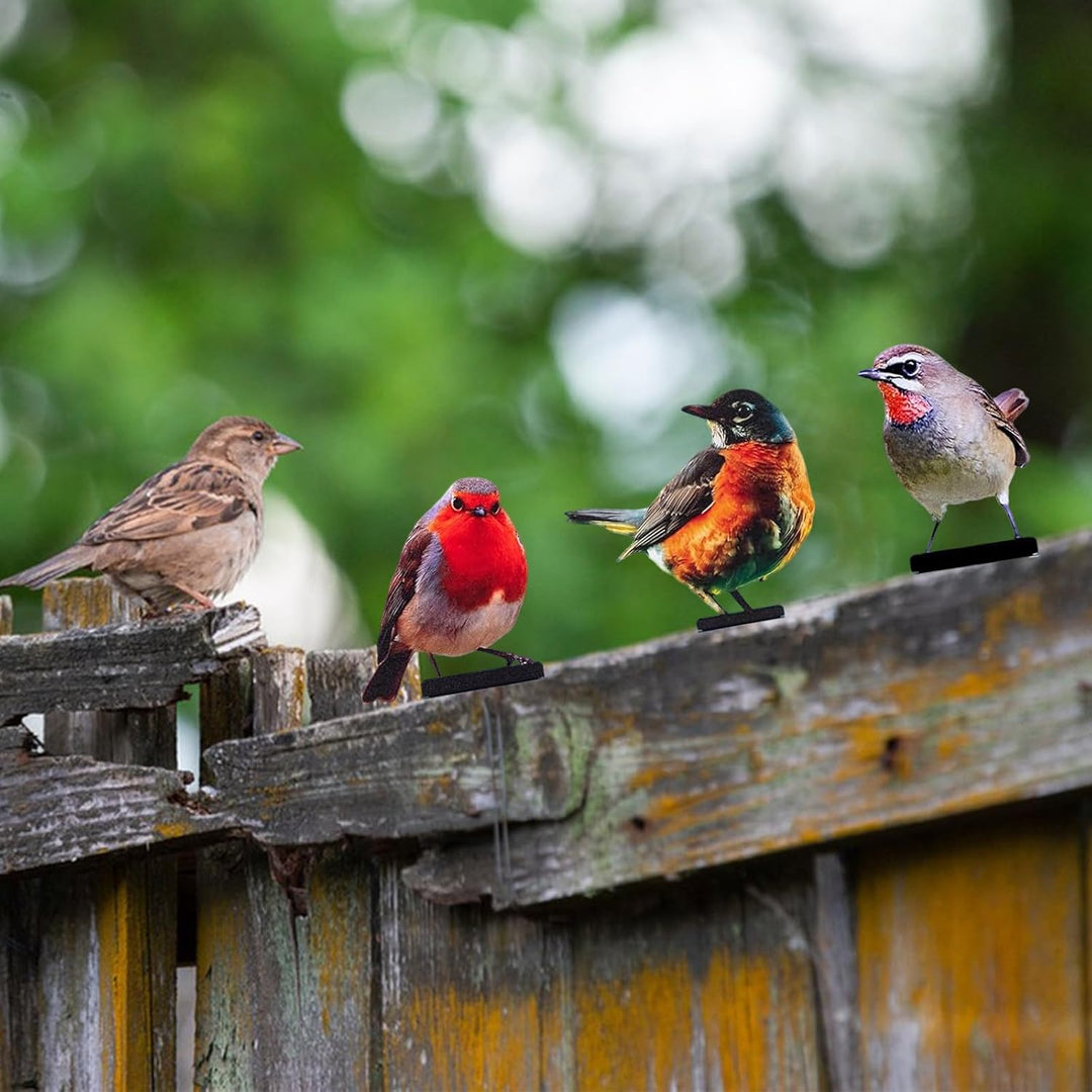 5 Stück Gartendeko Bemalte Vogel Vögel Gartenstecker Deko Gartendeko Für Draussen Metall Vogel Baums