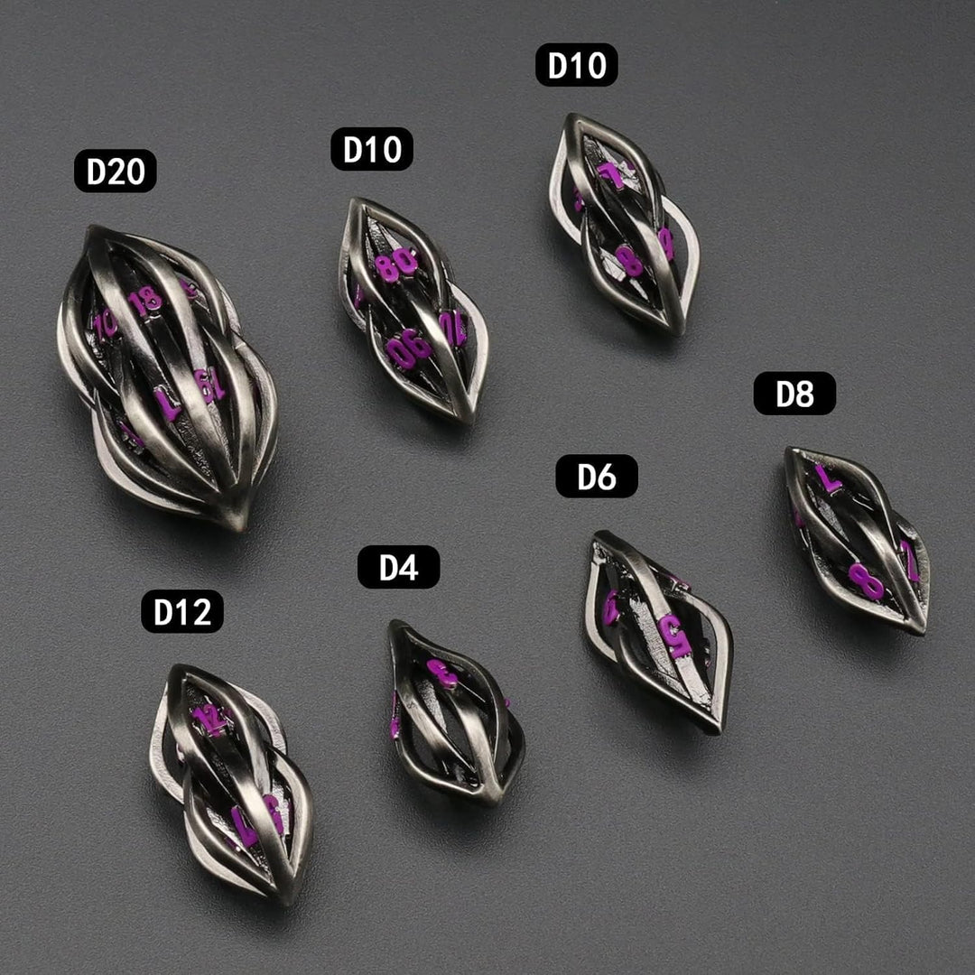 Würfelset Dungeons and Dragons Würfel, DND Würfel 7 teilig, ZHOORQI Polyedrische Würfel Set D&D Würf