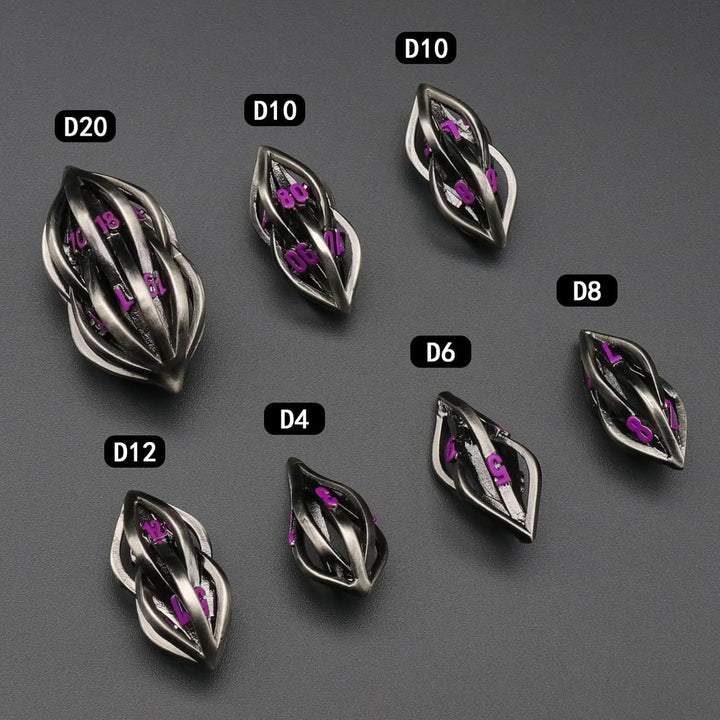 Würfelset Dungeons and Dragons Würfel, DND Würfel 7 teilig, ZHOORQI Polyedrische Würfel Set D&D Würf