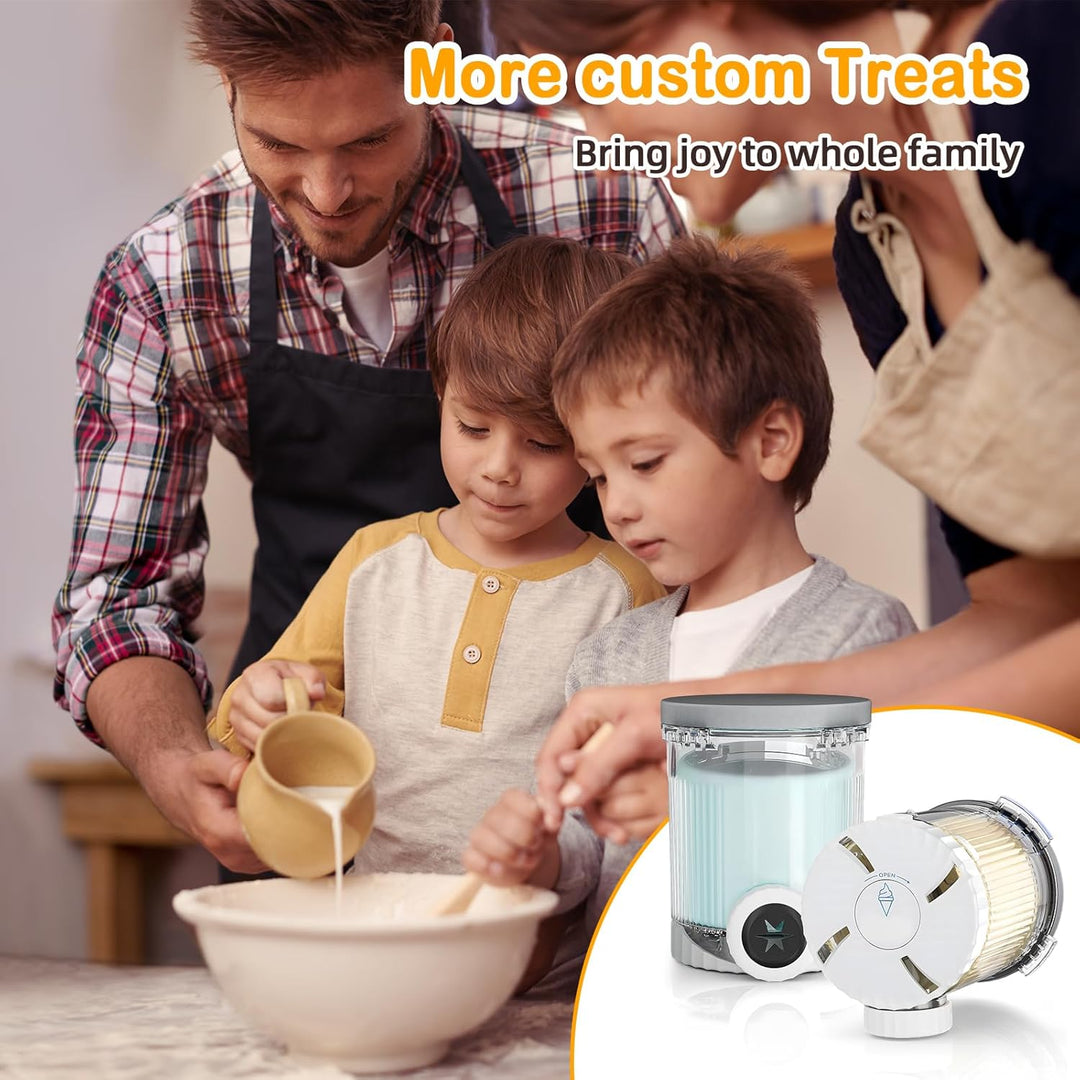 2 Stück Behältern für Ninja Swirl CREAMi, Kompatibel mit Ninja Creami NC701EU NC700 Serie Softeismas