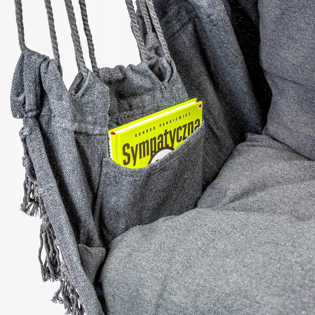 ZOLTA Hängesessel mit Kissen 130x95 cm - Indoor- und Outdoor Schlafzimmer, Camping und Garten - Häng