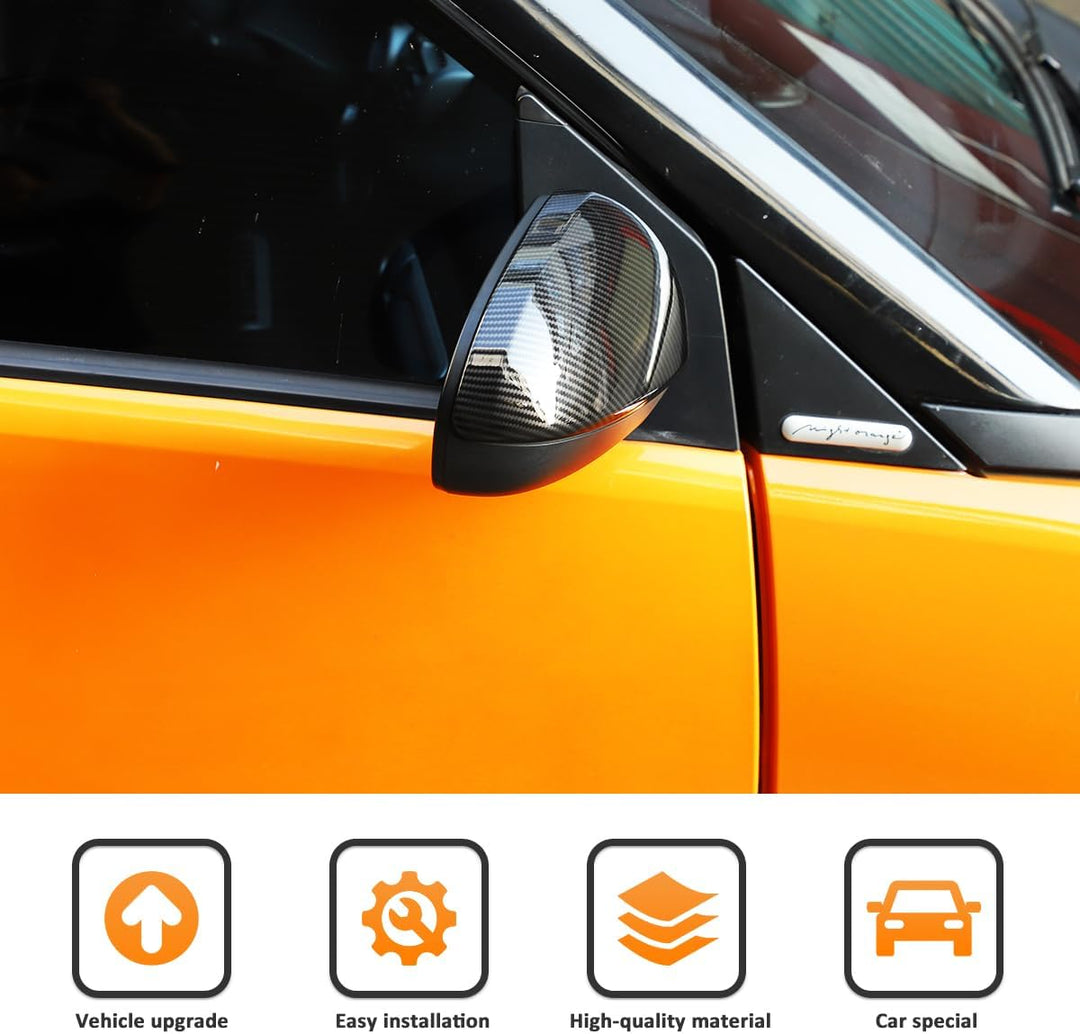 Karbonfaser-Spiegelkappen, passend für Benz Smart 451 2009–2015, Seitenspiegel-Abdeckung, Zubehör