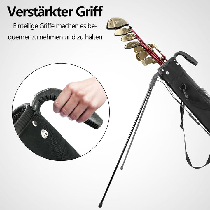 OUUTMEE 8-9 golftasche, Schlägerkoffer, Golf-Selbstständer, Schlägerkoffer und grosse Tasche, ultral