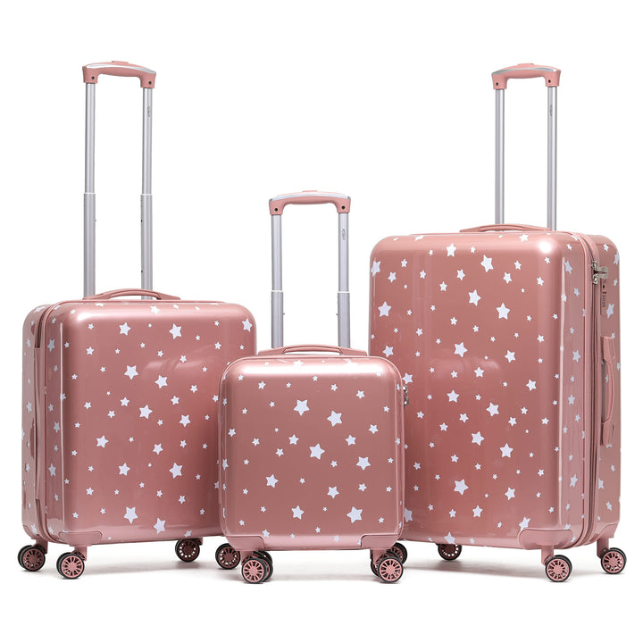 Flight Knight Luggage Set - 8 Wheel Hard Case Suitcases - TSA Lock - Cabin & Check-In Large Sizes -