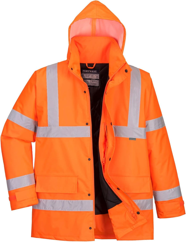 Portwest Giacca Traffic Hi-Vis XL Orange, XL Orange
