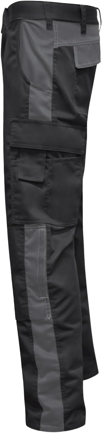 strongAnt Arbeitshose komplett Stretch Männer Berlin Pro Bundhose 42 Schwarz / Grau / 255 G/M², 42 S