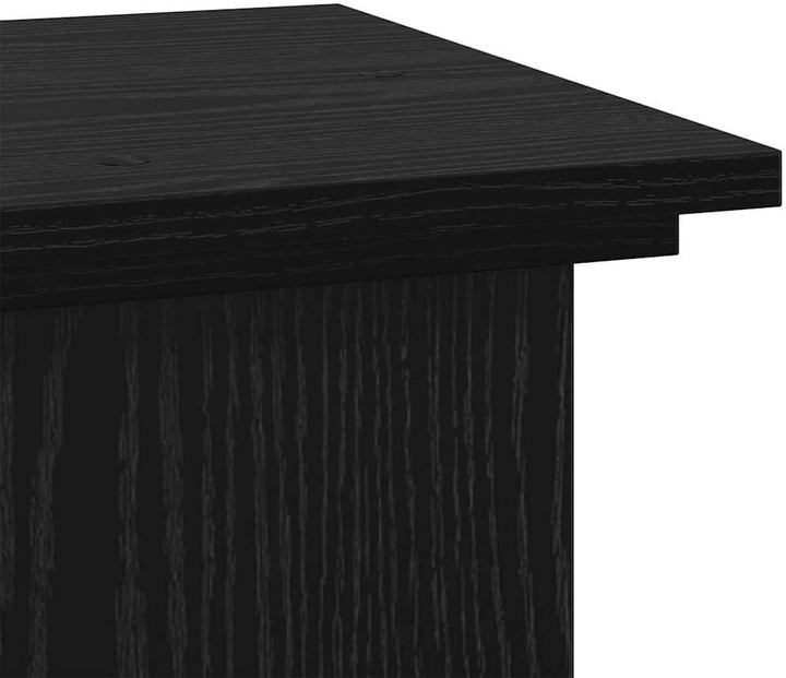 vidaXL Pflanzenständer Schwarz Eichen-Optik 33 x 33 x 80 cm, Schwarz Eichen-Optik 33 x 33 x 80 cm
