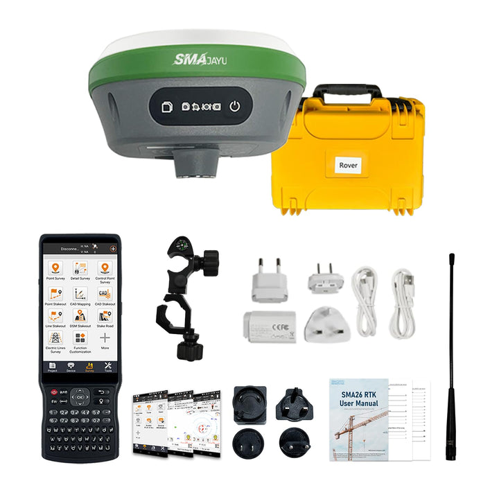 SMA26 Pro Rover RTK GNSS-Vermessungssystem mit Handkollektor, GNSS-Empfänger, Neigungskompensation,