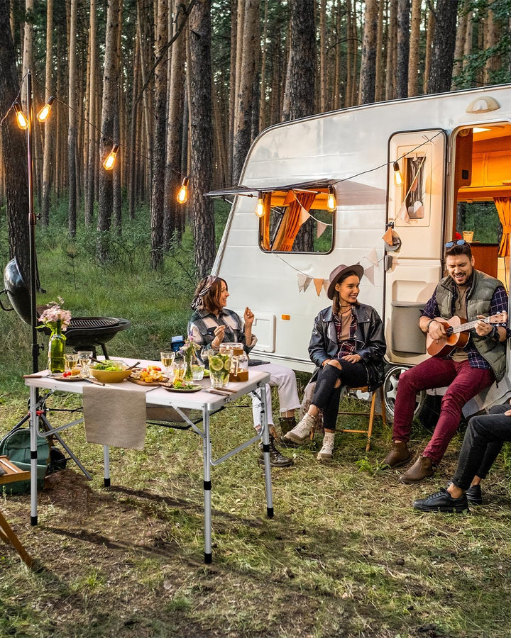 Sportneer Klappbarer Campingtisch, höhenverstellbar, Kleiner Klapptisch, tragbare Campingtische (59,