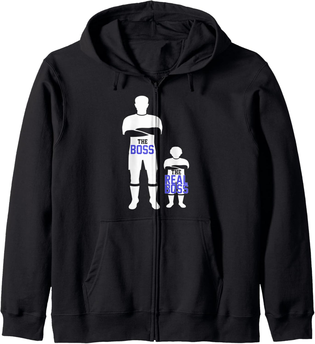Papatagsgeschenk Herrentagsgeschenk The Real Boss Vater Sohn Kapuzenjacke