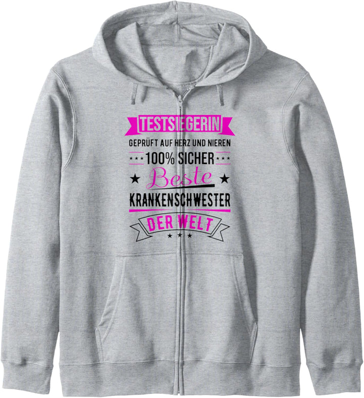 Beste Krankenschwester Der Welt Testsiegerin Schwester Kapuzenjacke