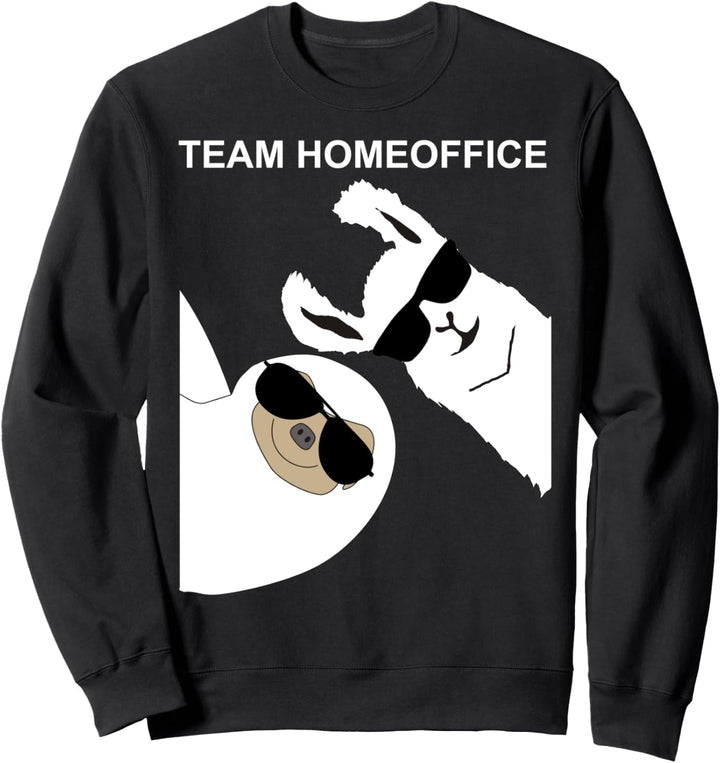 Homeoffice Team Home Office Lustiges Lama Alpaka Faukltier Sweatshirt