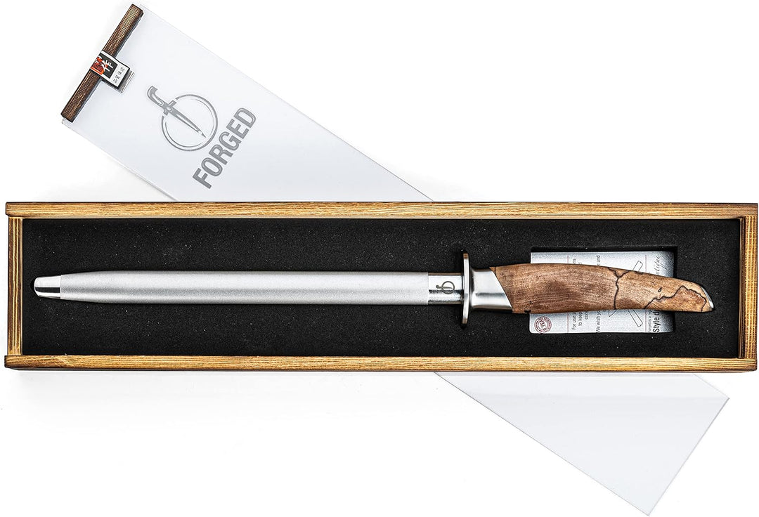 Forged Katai Wetzstahl Diamant, 26cm, handgefertigt, in Holzkiste