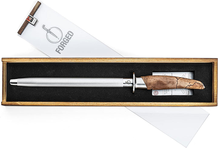 Forged Katai Wetzstahl Diamant, 26cm, handgefertigt, in Holzkiste