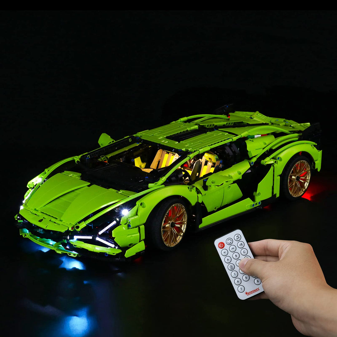 BRIKSMAX Led Beleuchtungsset für Lego Technic Lamborghini Sián FKP 37 - Compatible with Lego 42115 B