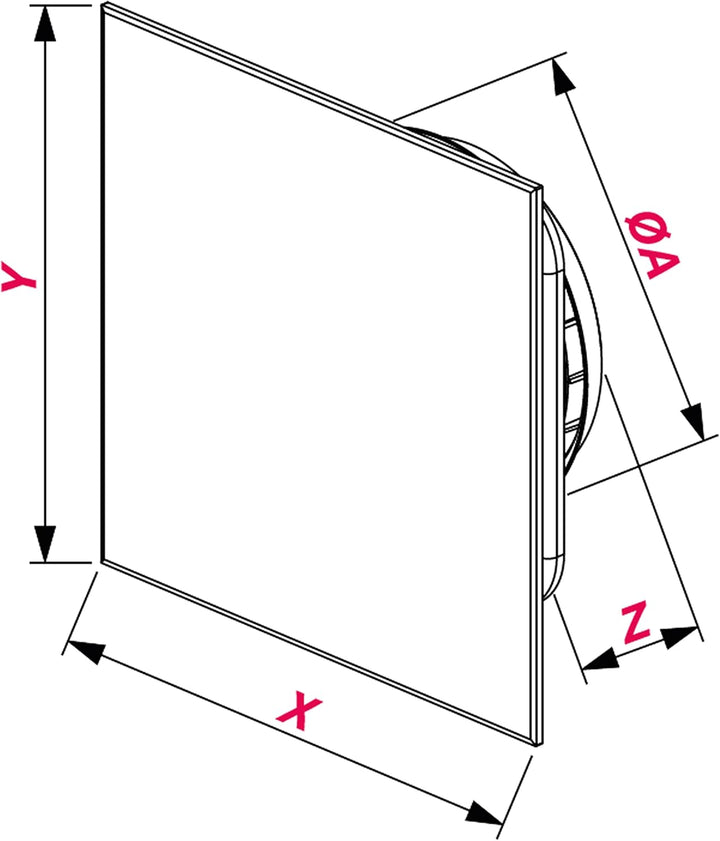Anemostat Zuluft Belüftung Deckenventil Tellerventil weiss Kunststoff rund Ø 125 mm, Ø 125 mm