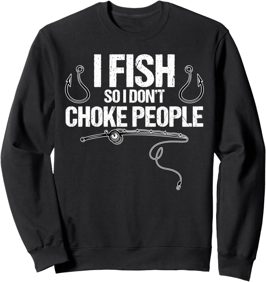 Angeln I Lustiger Spruch Fischer Angel-Zubehör Papa Opa Cool Sweatshirt