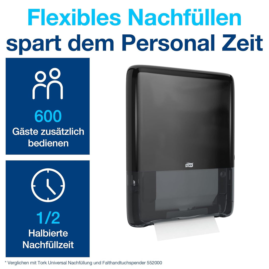 Tork PeakServe Mini-Spender für Endlos Papierhandtücher in Schwarz H5 Hohe Kapazität Elevation-Desig