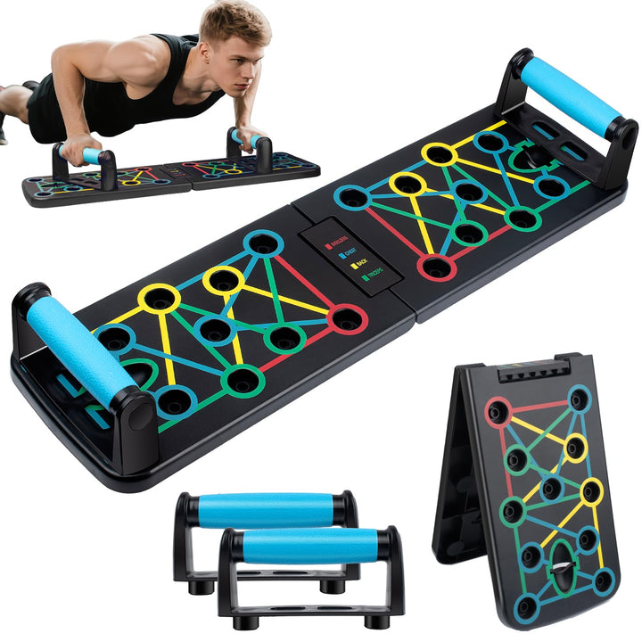 Liegestütze Brett Faltbare Tragbare 17 in 1 Pushup Ständer Heim Fitness Training mit Handgriff, Lieg