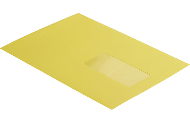 100 Stück, Farbige Briefumschläge, DIN C5, Haftklebung mit Abziehstreifen, Gerade Klappe, 130 g/qm C