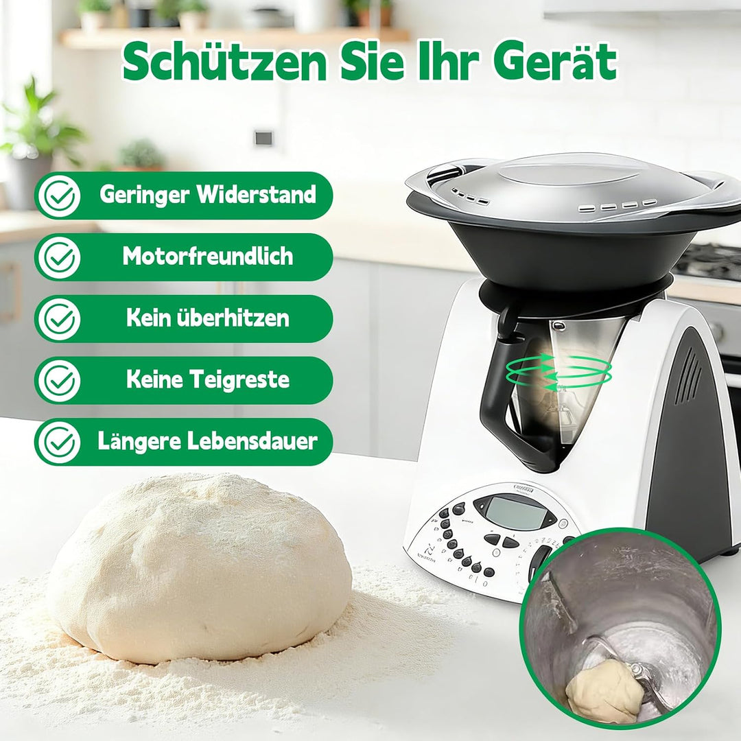 Teigmesser für Thermomix TM31, Edelstahl Teigmischmesser, Kein Teig-Rückstand, Schnelle Reinigung de