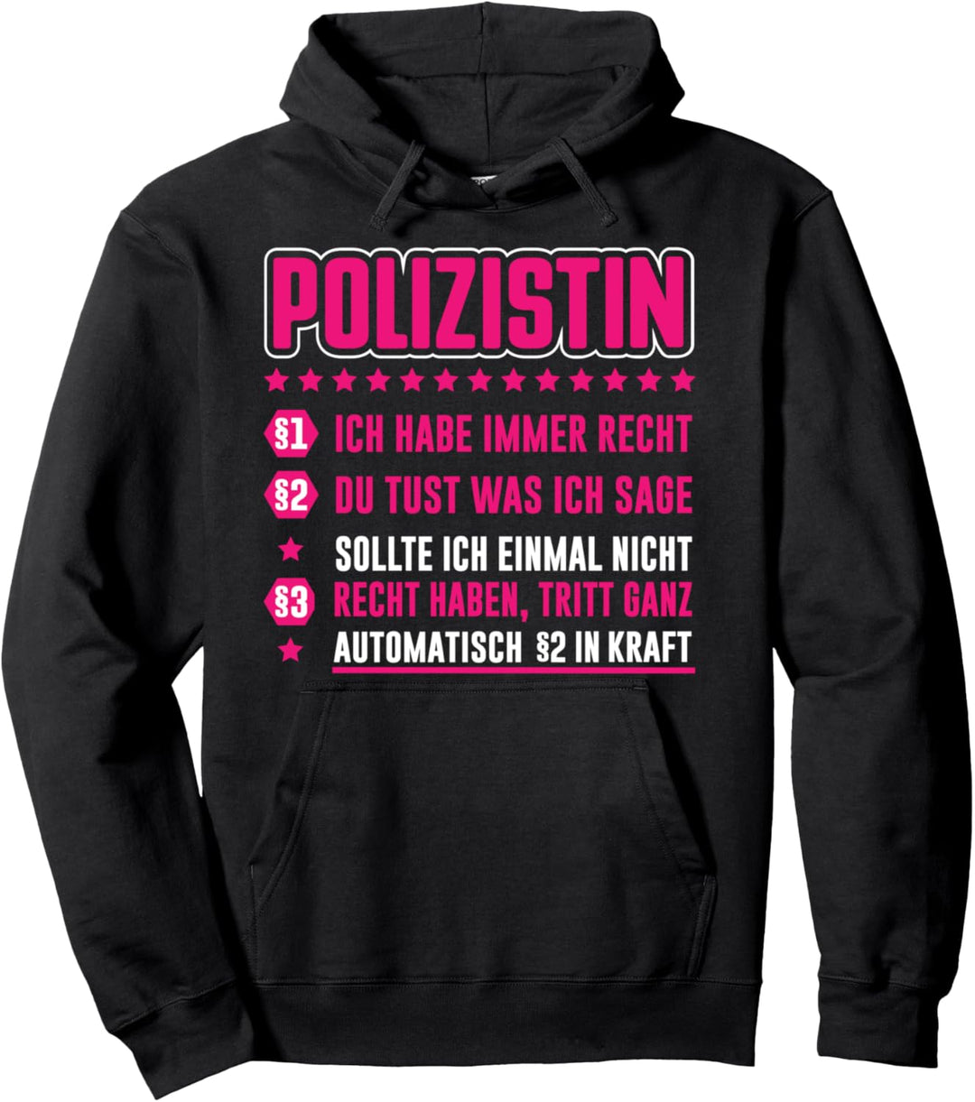 Lustiger Spruch Polizistin Polizeianwärterin Geschenk Pullover Hoodie