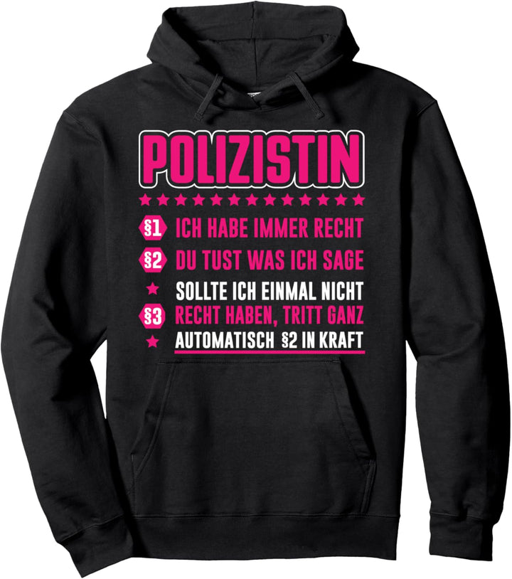 Lustiger Spruch Polizistin Polizeianwärterin Geschenk Pullover Hoodie