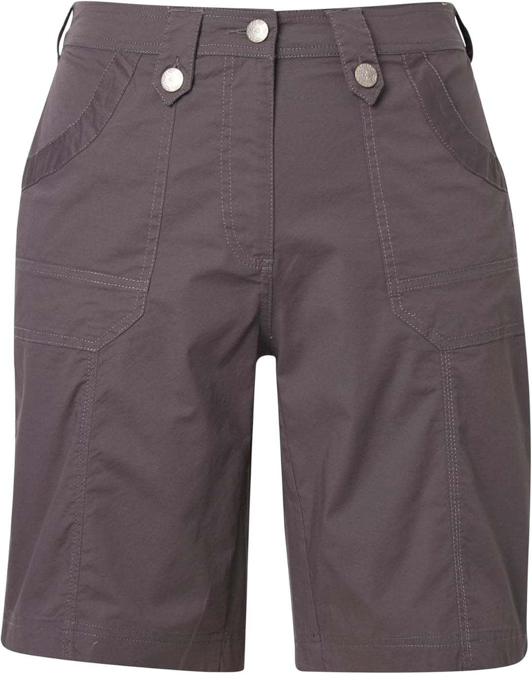 Ulla Popken Damen grosse Grössen Übergrössen Plus Size Cargo-Bermuda, Komfortbund, 4-Pocket-Schnitt