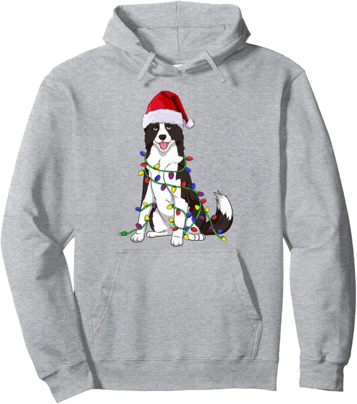 Border Collie Weihnachten Hunde Hundehalter Pullover Hoodie