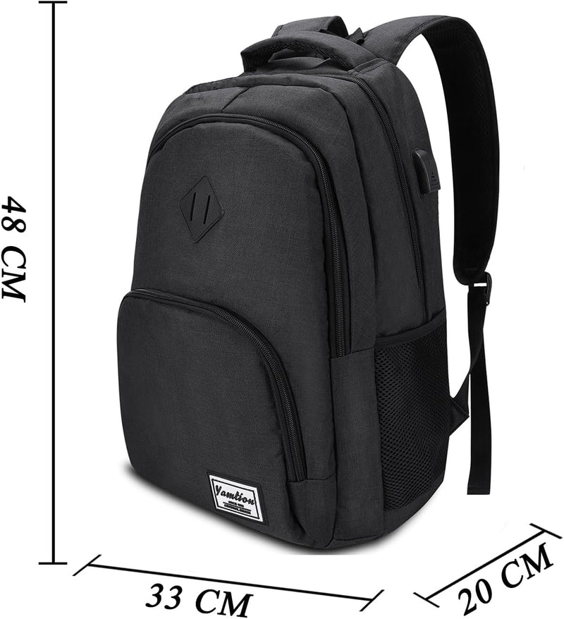 YAMTION Rucksack Herren und Damen,Schultasche Schulranze Schulrucksack Jungen Teenager Laptop Rucksa