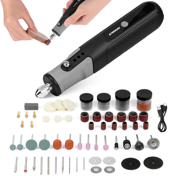 Flintronic Mini Akku Rotationswerkzeug, Multifunktionswerkzeug Set mit 138 Zubehör, 5 Variable Drehz