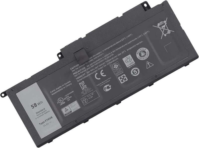 7XINbox 14.8V 58WH F7HVR G4YJM 062VNH T2T3J Ersatz Akku Batterie für Dell Inspiron 17 7737 7746 15 7