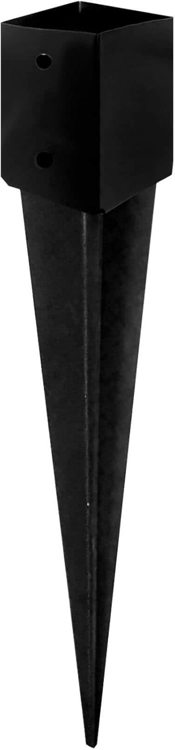 ADGO - 4er Set - Einschlagbodenhülse, Pfostenträger für Holzpfosten - 120x750mm - Quadratische Basis