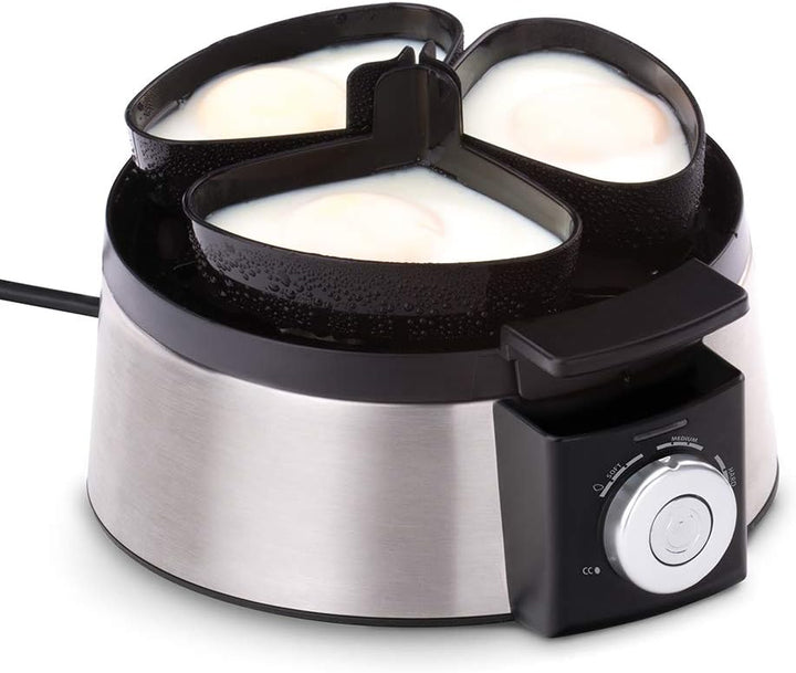 Cloer 6070 Elektronischer Eierkocher für bis zu 7 Eier, Weiterkochfunktion, akustische Fertigmeldung