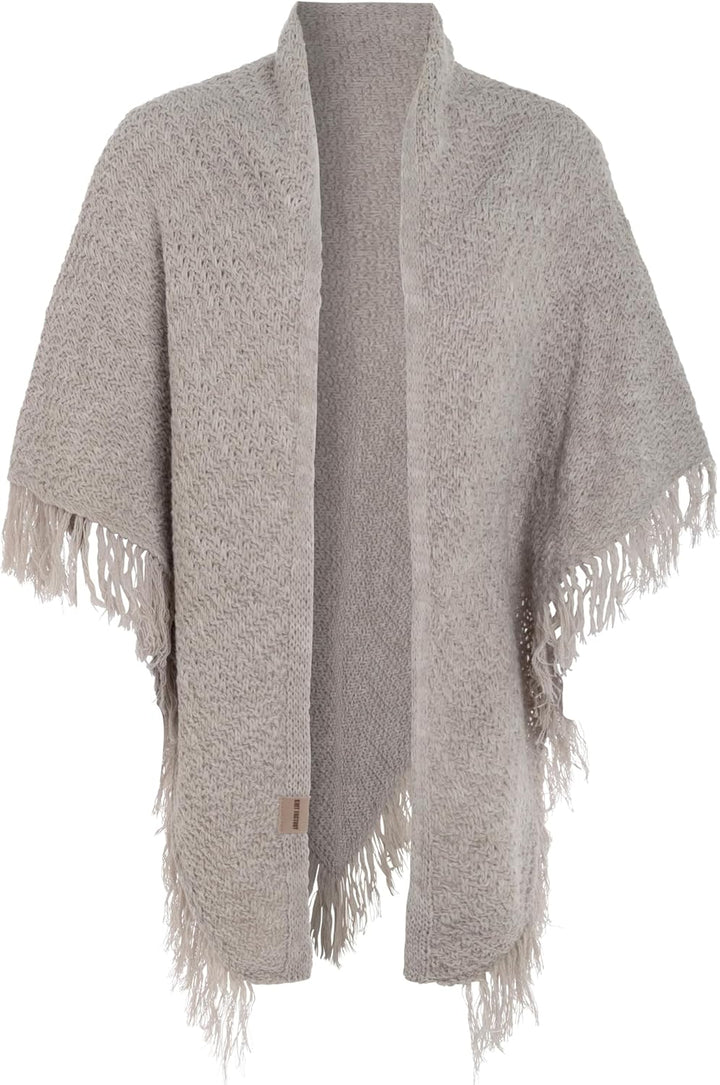 KNIT FACTORY - Dreiecksschal Amber - Damen Strickschal mit Wolle - Umschlagtuch für den Herbst und W