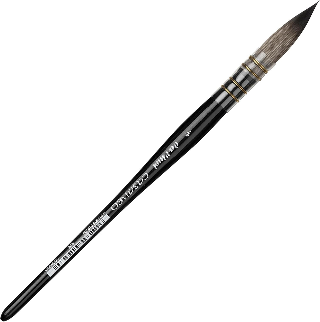 da Vinci Watercolor Serie 498 Casaneo Pinsel, runde Feder New Wave Synthetik, Grösse 4 Französischer