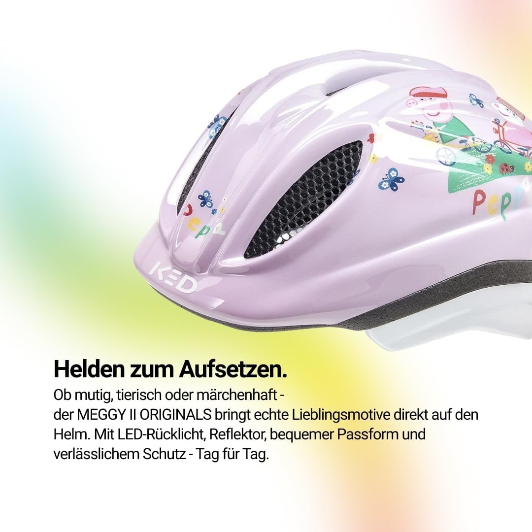 KED Kinderhelm Meggy II Originals M (54-58cm) Peppa Pig girl, M (54-58cm) Peppa Pig girl