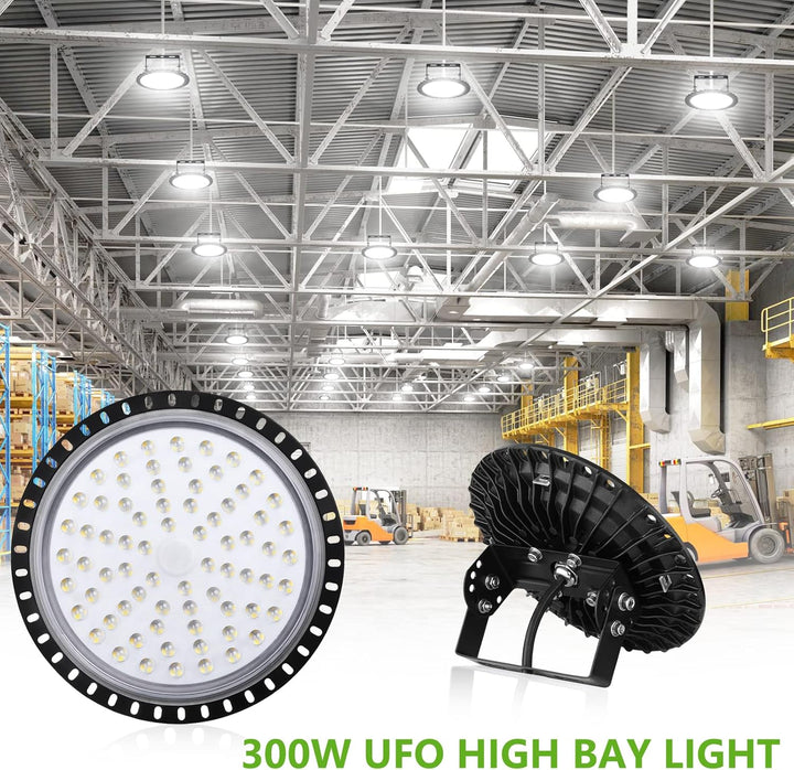 LED UFO Industrielampe, Sararoom LED Strahler 300W LED Scheinwerfer Kaltweiss 6000K 30000LM LED Stra