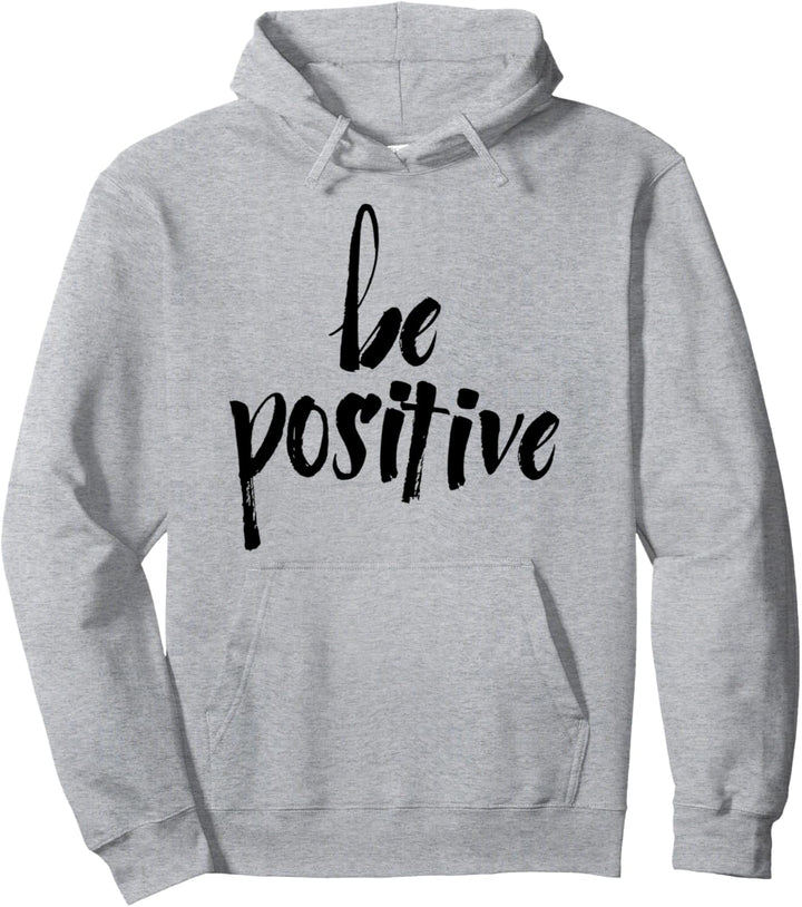 Trendy Black Be Positive Pullover Hoodie