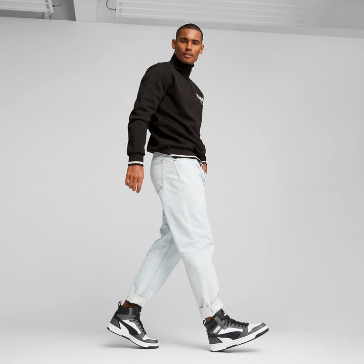 Puma Unisex Rebound V6Sneaker 45 EU Puma White Puma Black Shadow Gray, 45 EU Puma White Puma Black S