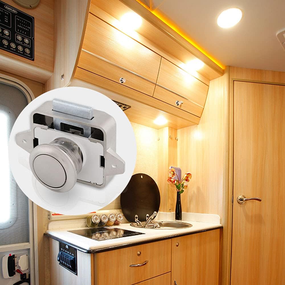 Faderr Druckknopf-Schlösser, 5 Stück, Druckknopf-Verriegelung für Schublade, Schlüsselloses Türschlo