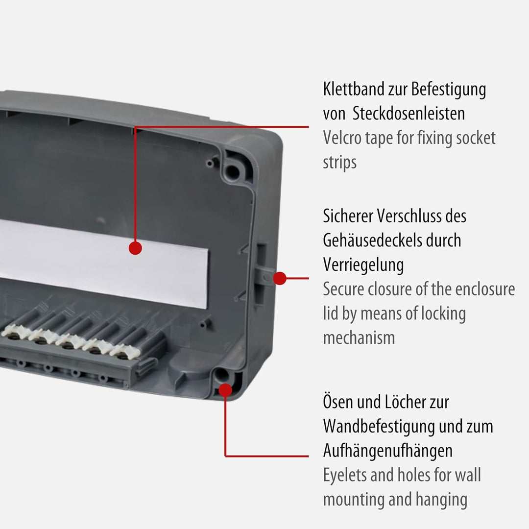 Brennenstuhl wetterfeste Box und Steckdosenverteiler für den Aussenbereich (IP54 Schutzbox und IP44