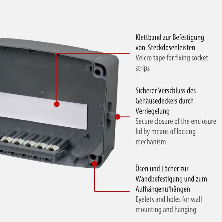 Brennenstuhl wetterfeste Box und Steckdosenverteiler für den Aussenbereich (IP54 Schutzbox und IP44