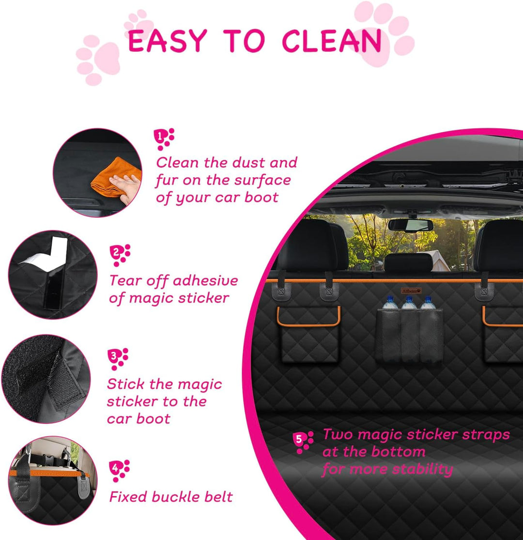 Lydonberg Kofferraumschutz Hund mit Seitenschutz, Rutschhemmend Wasserdicht Haustier Auto Boot Liner
