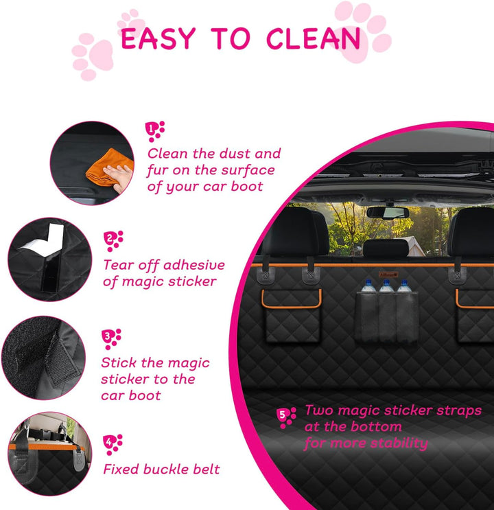 Lydonberg Kofferraumschutz Hund mit Seitenschutz, Rutschhemmend Wasserdicht Haustier Auto Boot Liner