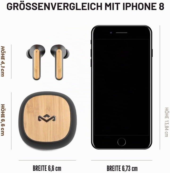 Marley The House of EM Redemption ANC SB Truly Wireless In Ears I Komplett kabellose Kopfhörer mit Q